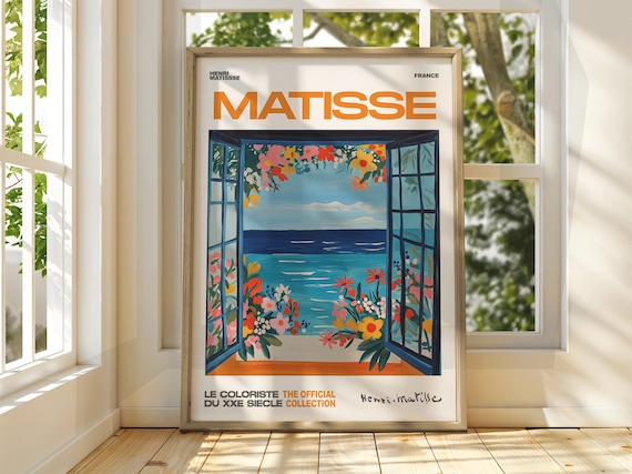 Henri Matisse Coastal Terrace Exhibition Art Poster Colorful Window View