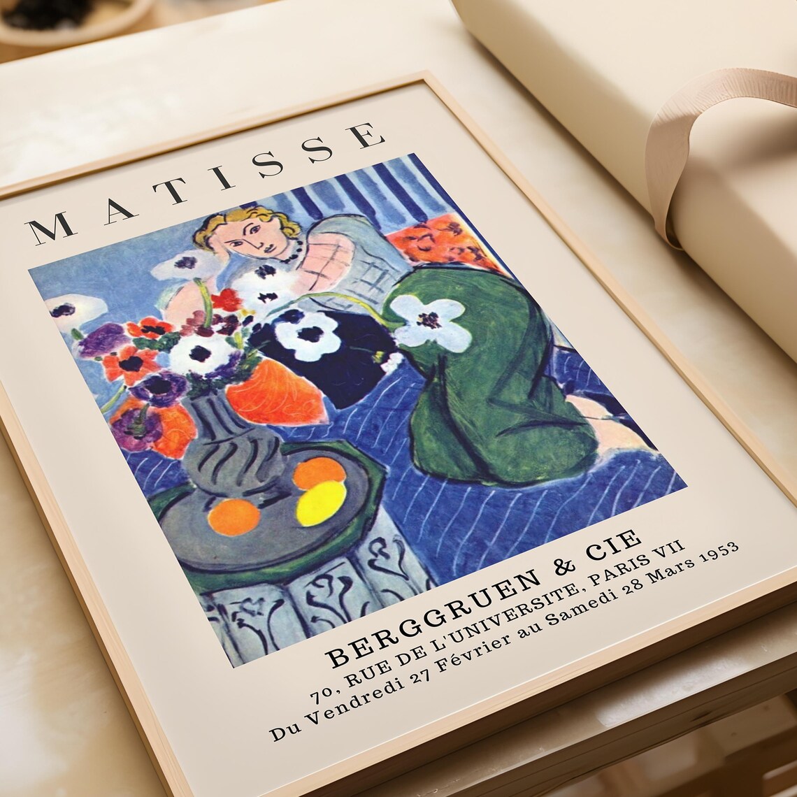 Henri Matisse Anemone Flower Still Life Berggruen 1953 Poster