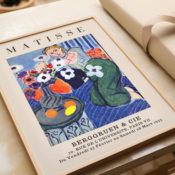Henri Matisse Poster Exhibition Gallery Print Classic Art Floral Flowers