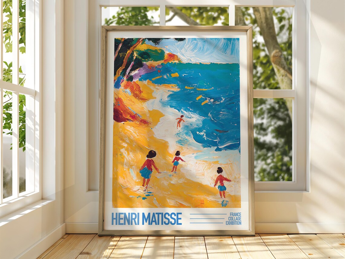 Henri Matisse Kids Beach Golden Shore France Exhibition Poster