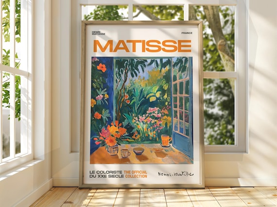 Henri Matisse Colorist Garden Window Flower Patio Tea Art Poster