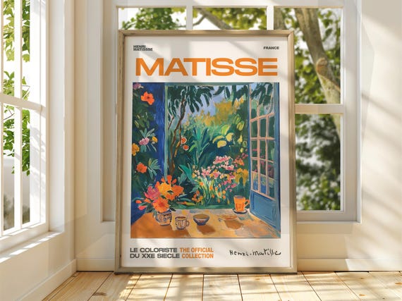 Henri Matisse Patio Floral Art Exhibition Print Gallery Classic Fauvism Painting