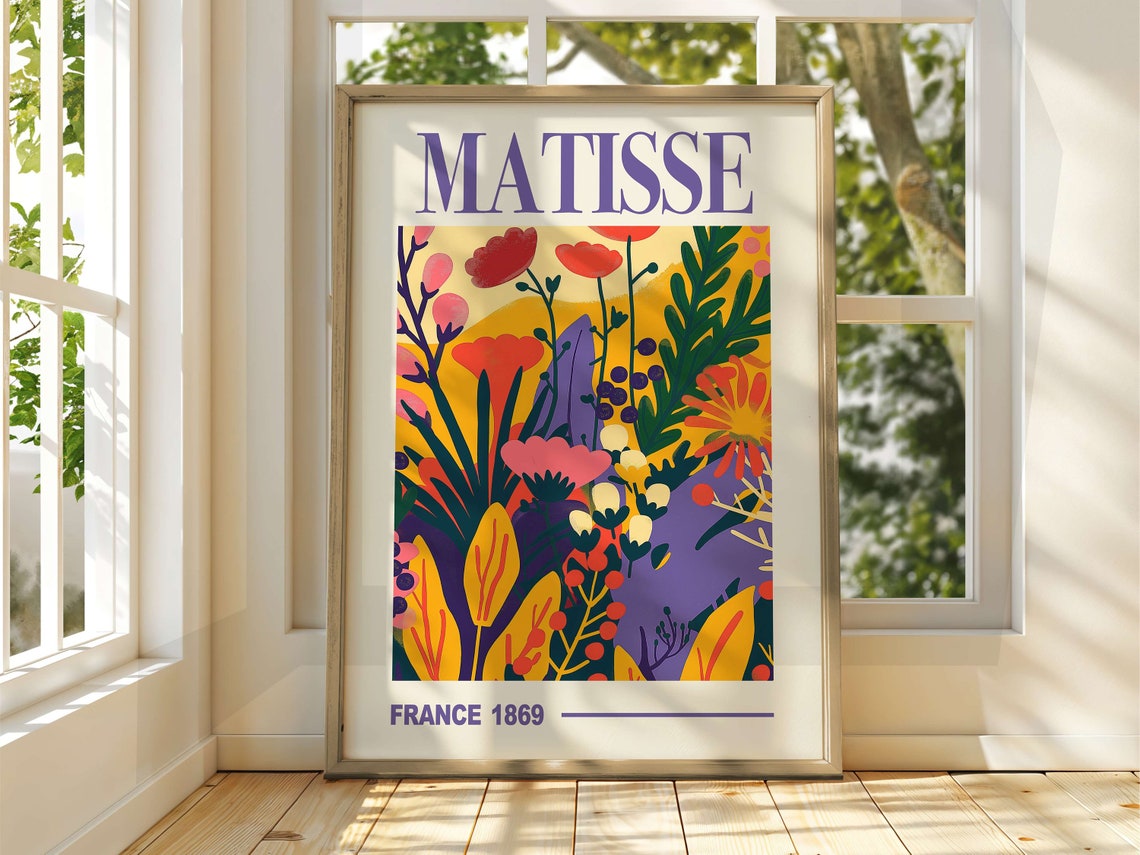 Matisse France 1869 Vibrant Wildflower Garden Botanical Wall Print