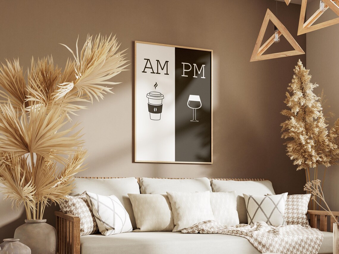 AM PM Sign - Modern Kitchen Decor - Image 5