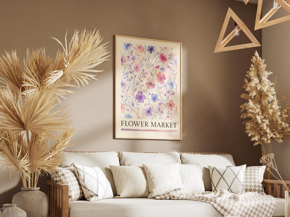 Flower Market, Modern Abstract Floral Poster - Image 6