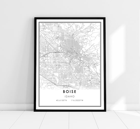 Boise Map Print Poster, Idaho City Travel