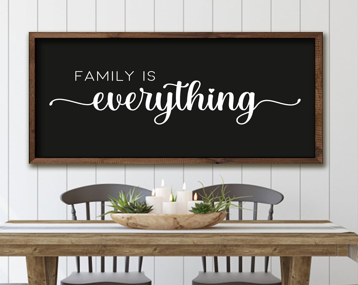 40 Off Family Is Everything Wood Sign Family Wall Decor Wood Family Sign Family Home Decor Family Wood Sign Black Background