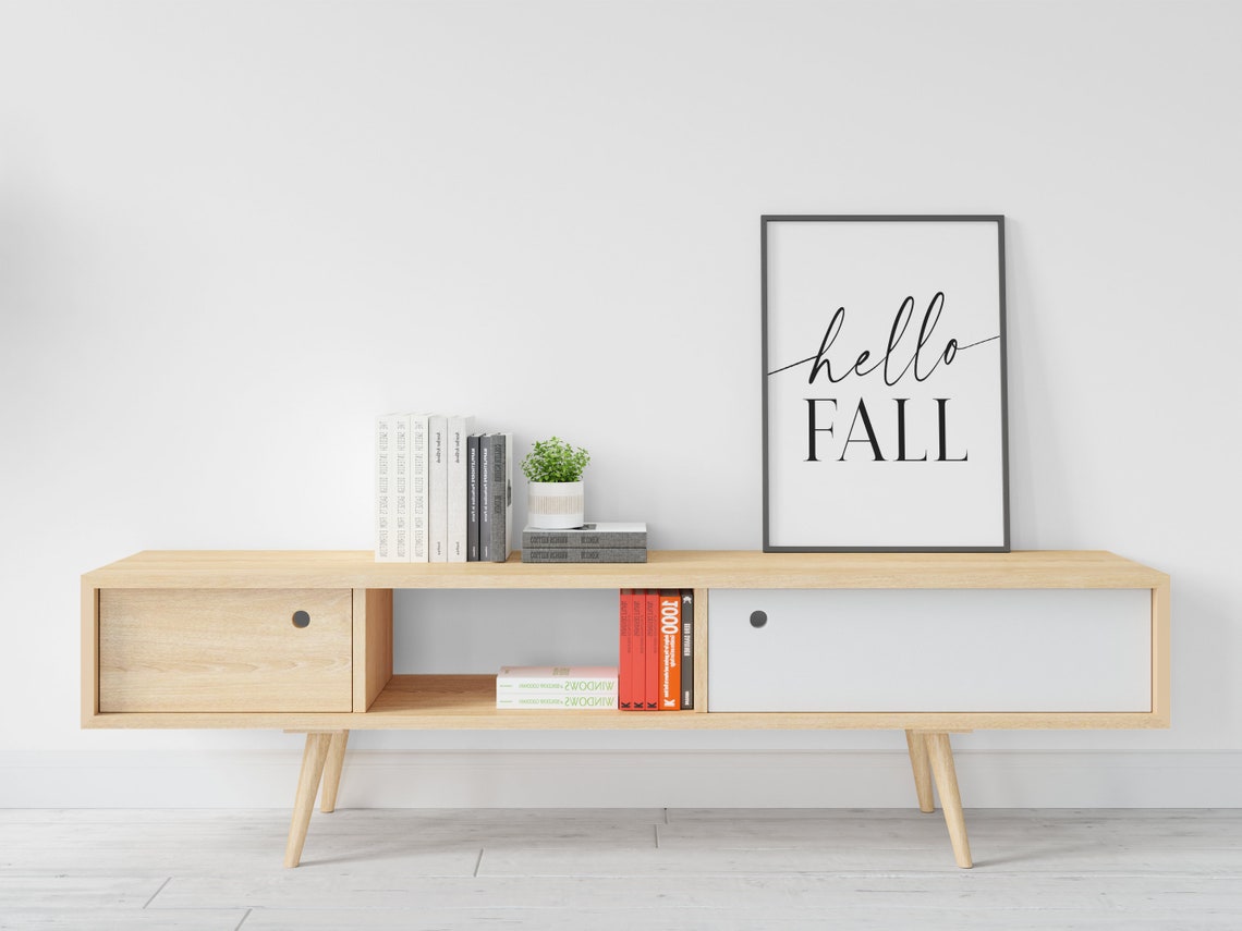 Hello Fall Wall Art Fall Printables Farmhouse Style Decor Country Decor Fall Print Fall Decor Fall Signs Modern Fall Print - Image 3