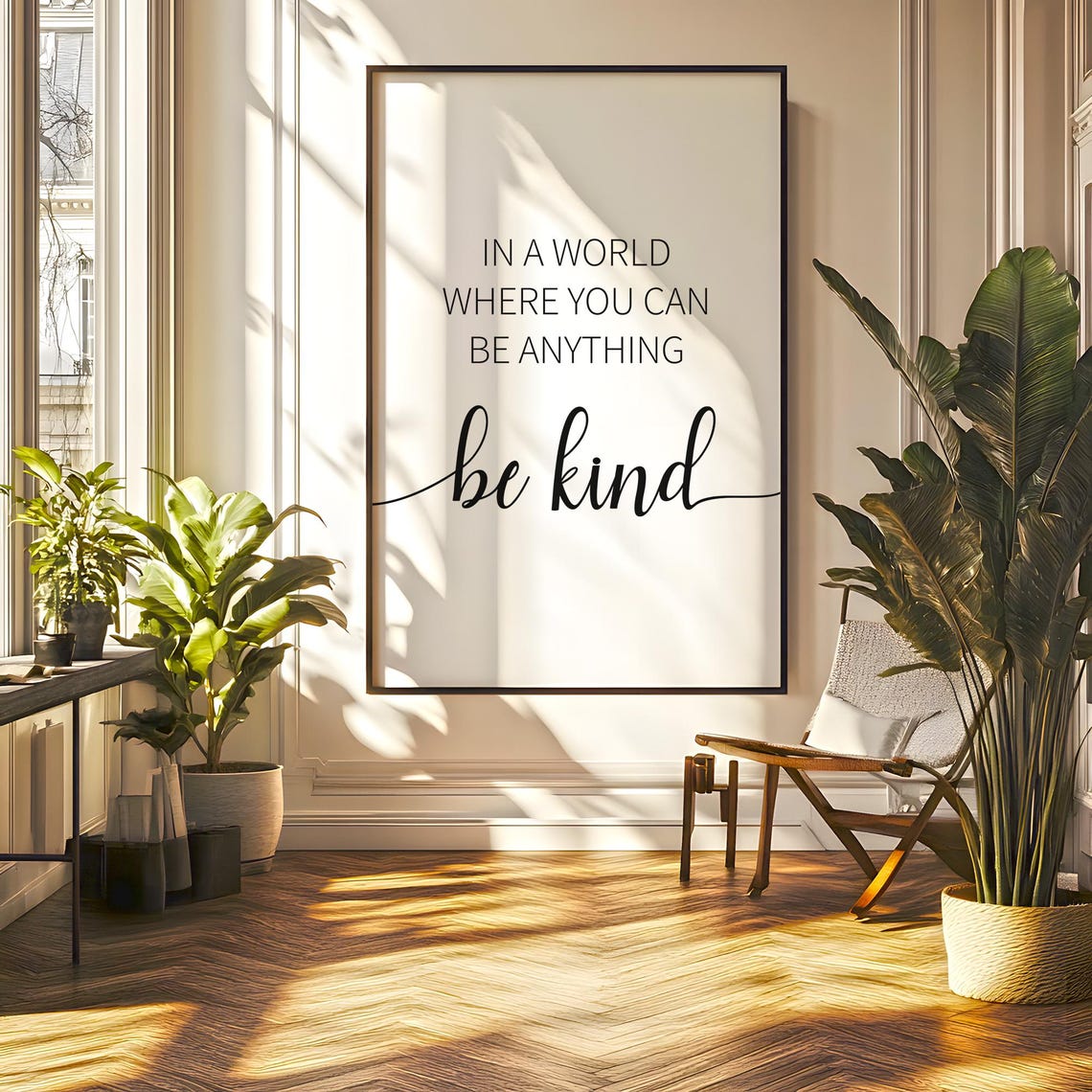 In A World Where You Can Be Anything Kind Wall Art Nursery Decor Inspirational Print - Image 6