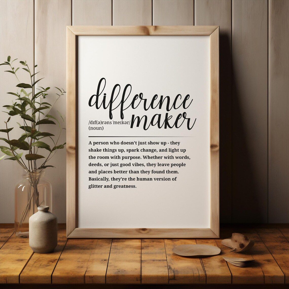 Difference Maker Definition Dictionary Style Inspirational Quote Poster - Image 3