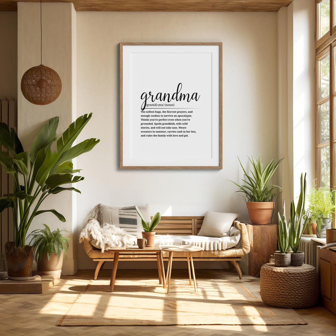 Grandma Definition Wall Print Cozy Vintageinspired Poster Sweet Gift For Her - Image 6