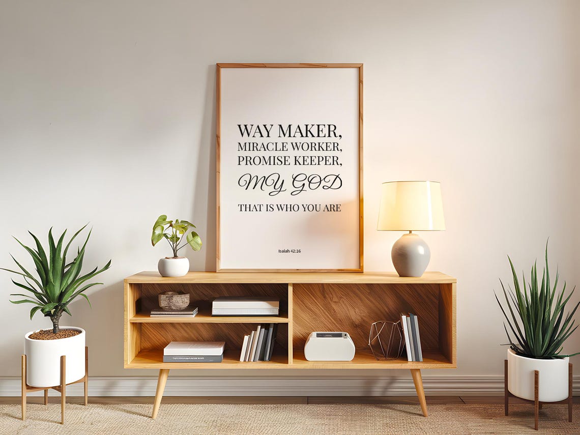 Way Maker Miracle Worker Promise Keeper Modern Worship Lyrics Poster - Image 6