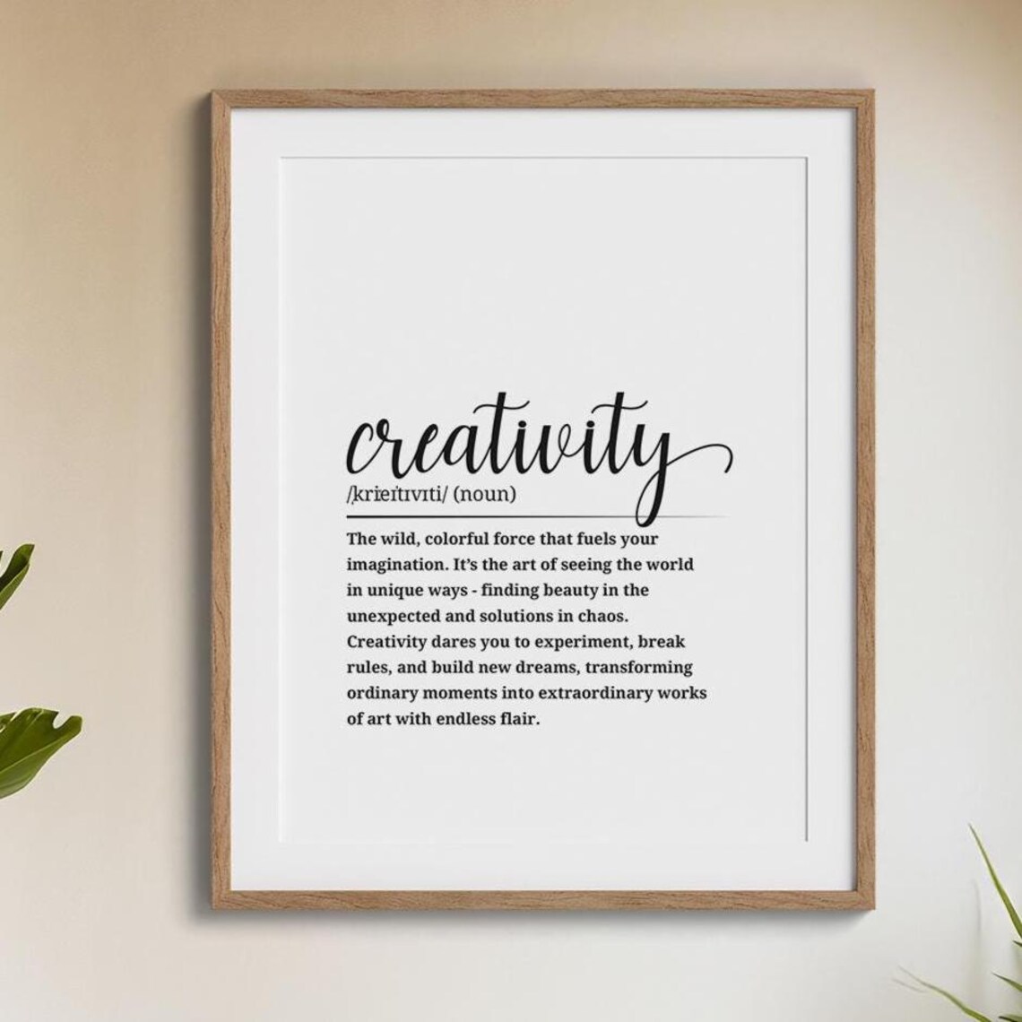 Creativity Definition Script Typography Dictionary Style Word Art Poster
