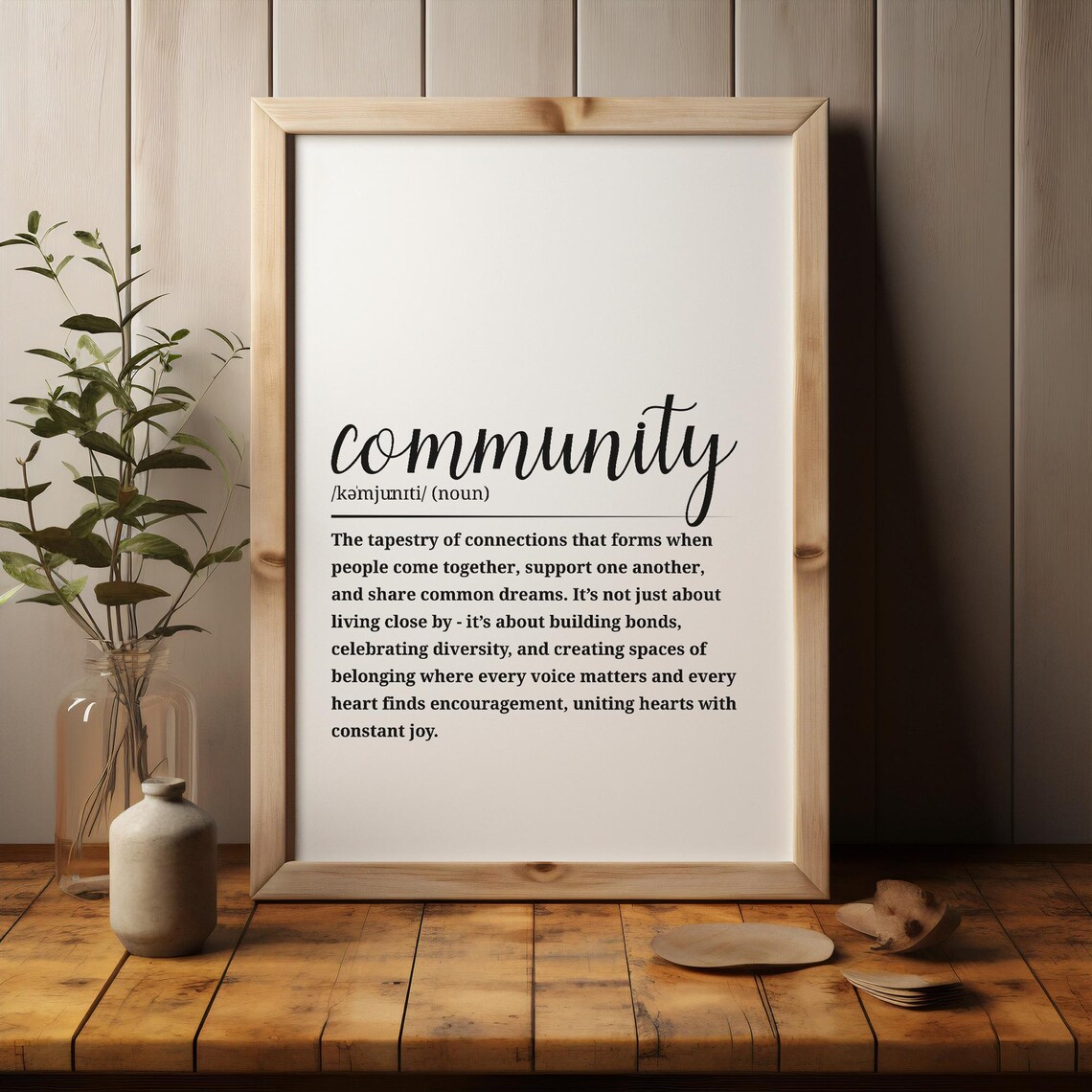 Community Definition Togetherness Quote Art Print - Image 3