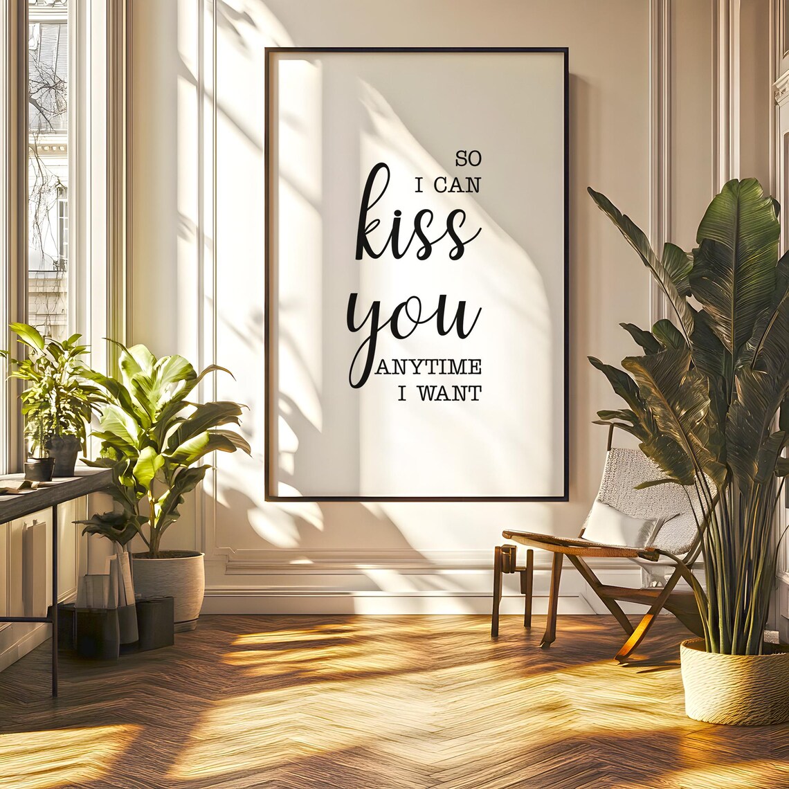 So I Can Kiss You Anytime I Want Romantic Love Script Poster - Image 6