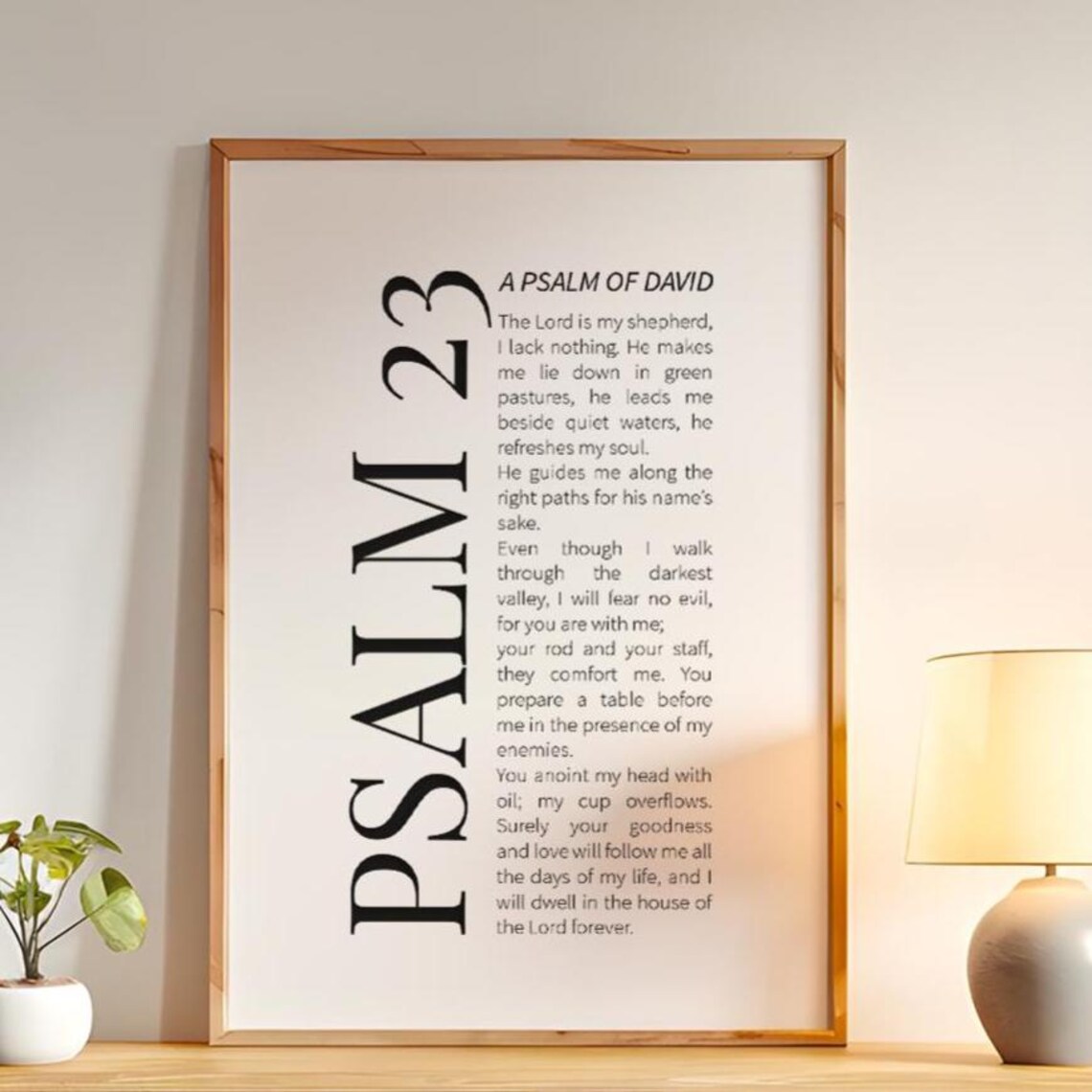 Psalm 23 Wall Art The Lord Is My Shepherd Decor Modern Christian Print Bible Verse - Image 6