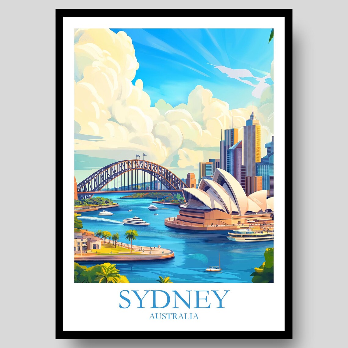 Sydney Australia Opera House Travel Poster