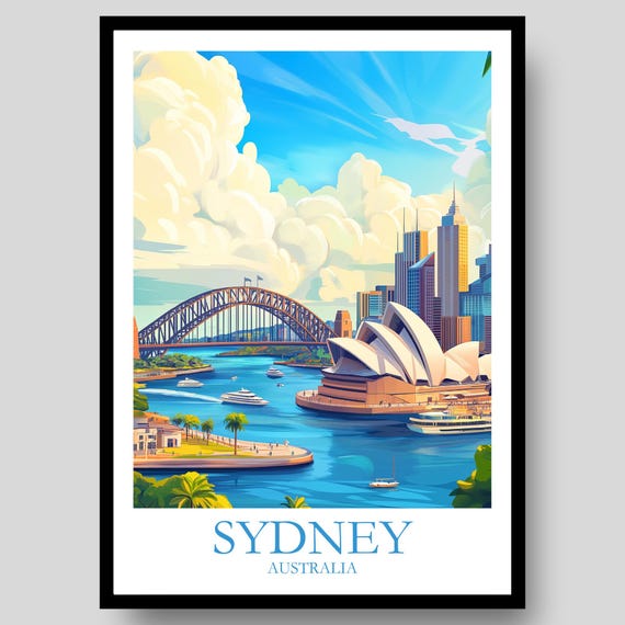 Sydney Australia Opera House Travel Poster