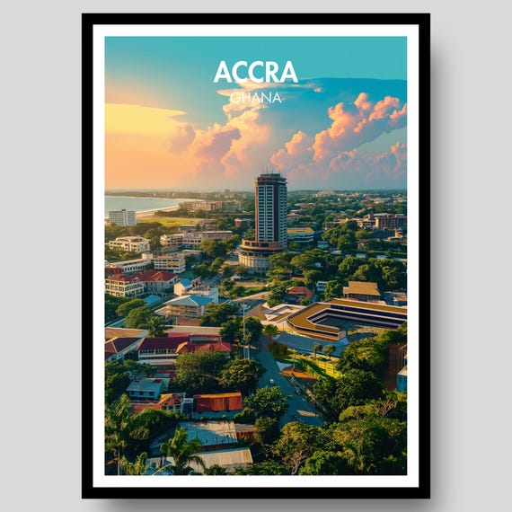 Accra Poster Ghana Wall Art Print Decor