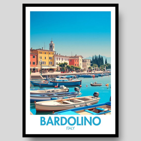 Bardolino Italy Lake Garda Travel Poster Print