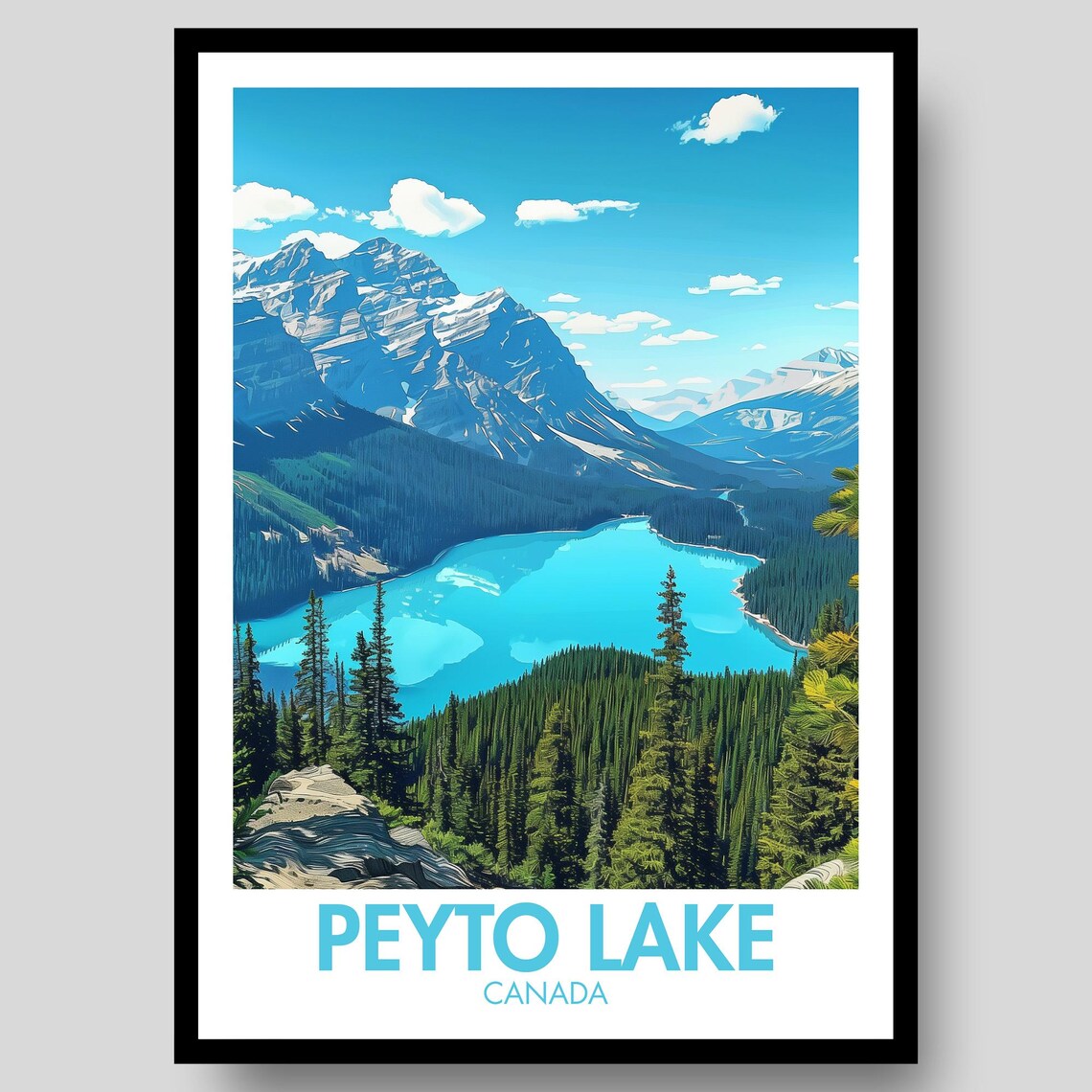 Peyto Lake Travel Poster, Banff National Park