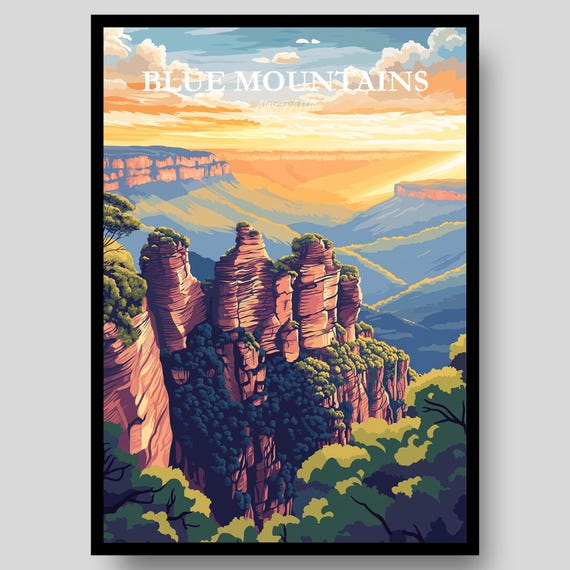 Blue Mountains Sydney Wall Art Print