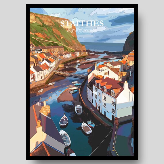 Staithes, North Yorkshire Travel Poster