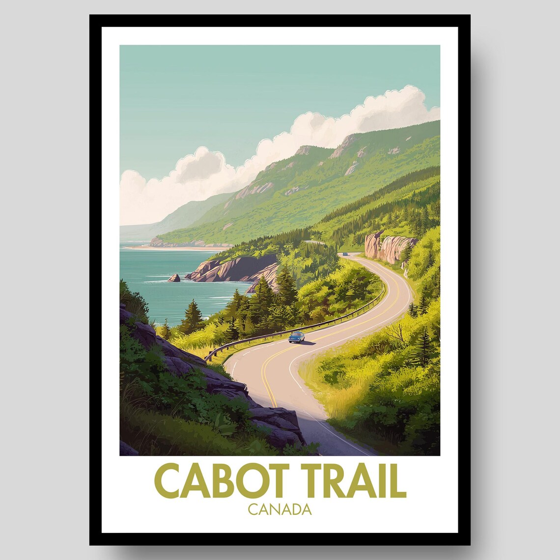 Cabot Trail Poster, Canadian Wall Art Print