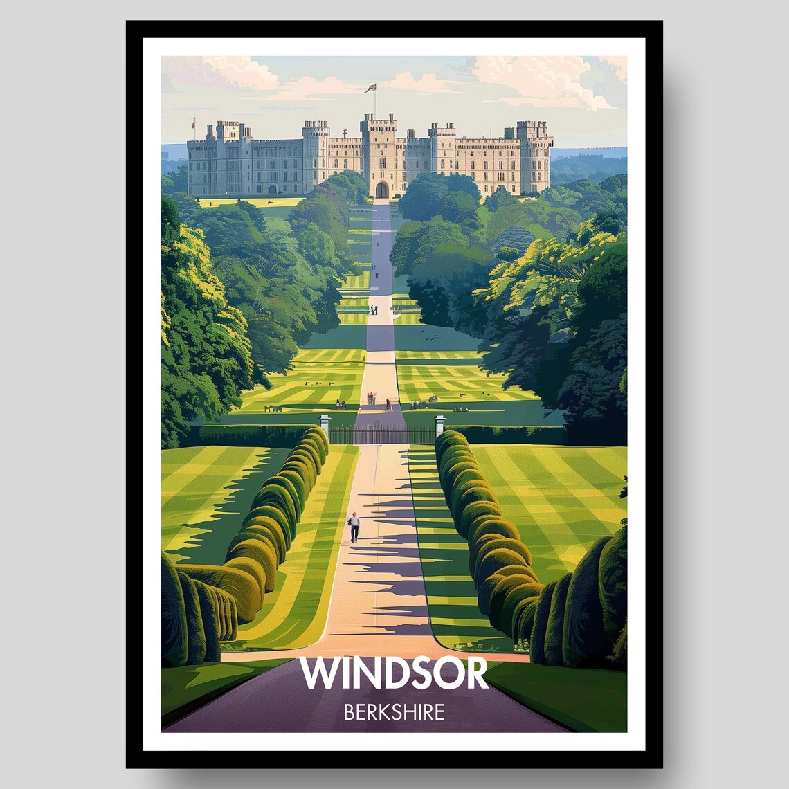 Windsor Poster, Castle London Berkshire Art Print