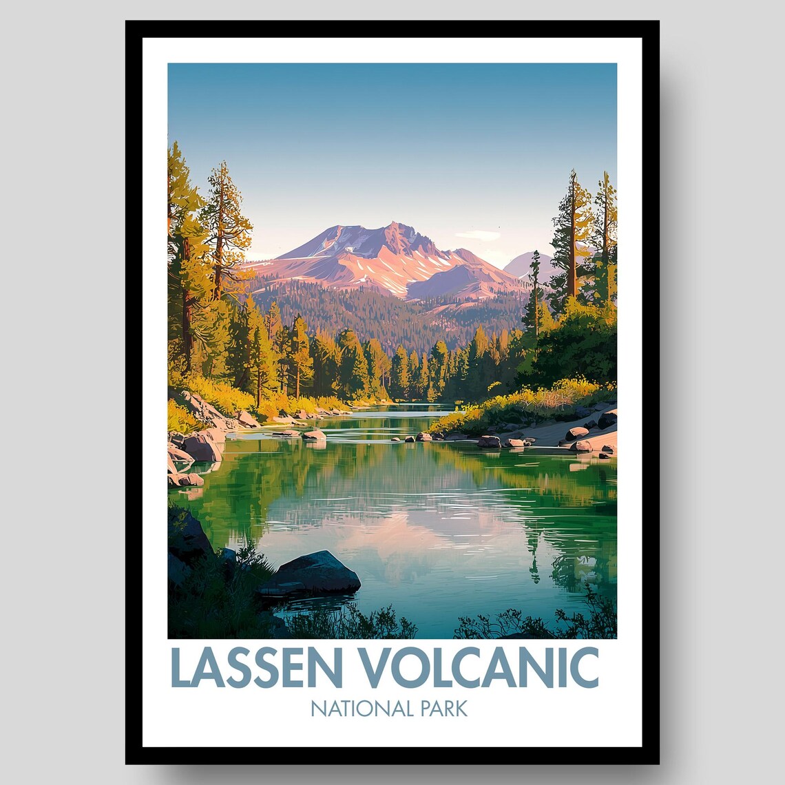 Lassen Volcanic National Park Travel Poster