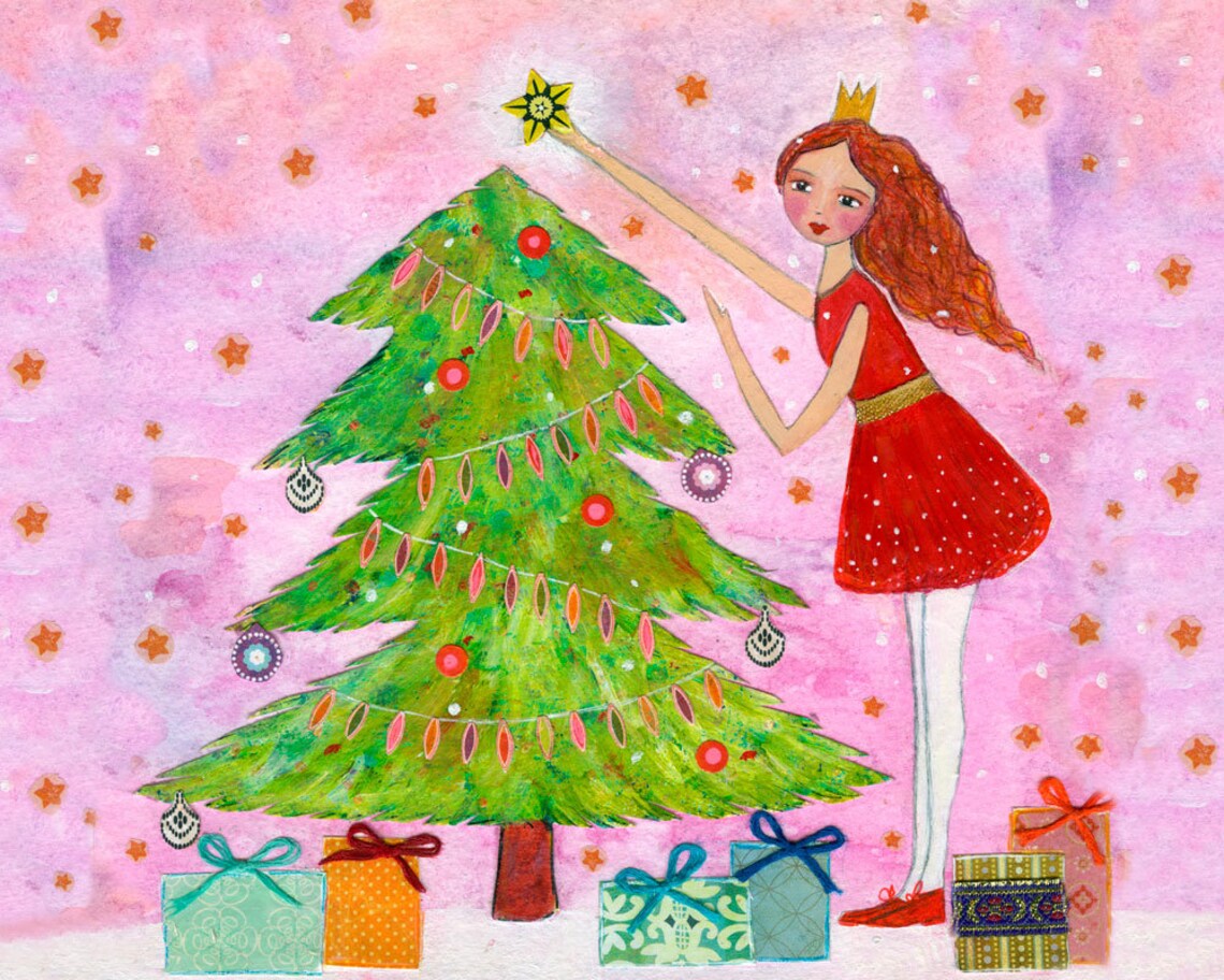 Christmas Tree Nursery Decor Poster Print