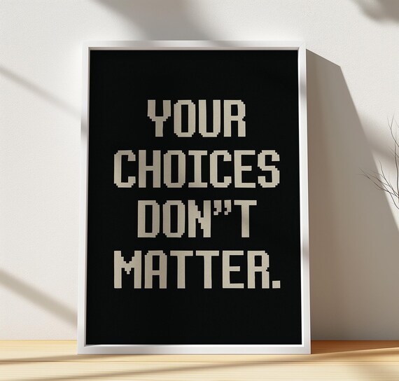 Retro Pixel Quote Print Inspirational Minimalist Wall Art Motivational For Gamers