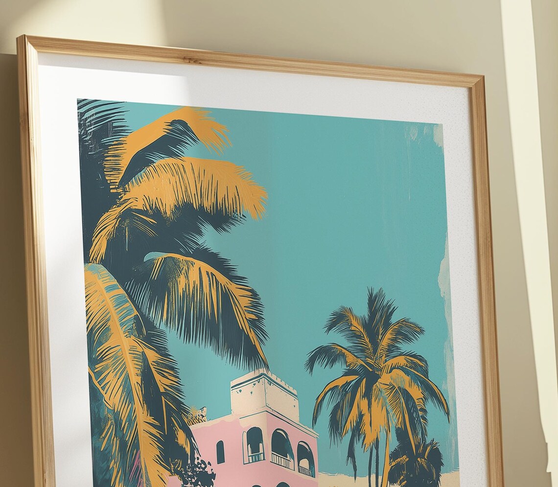 Canary Islands Spain Tropical Escape Series Retro Art Print - Image 5