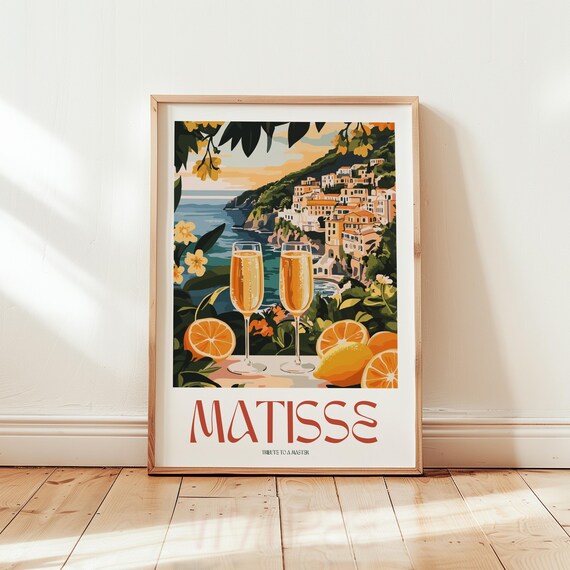 Henri Matisse Amalfi Art Print Mediterranean Village Wall Decor Colorful Coastal Poster Capri Vintage Painting Fine Art Gift