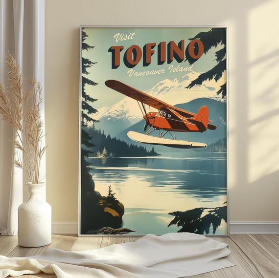 Tofino Vancouver Island Vintage Travel Poster
