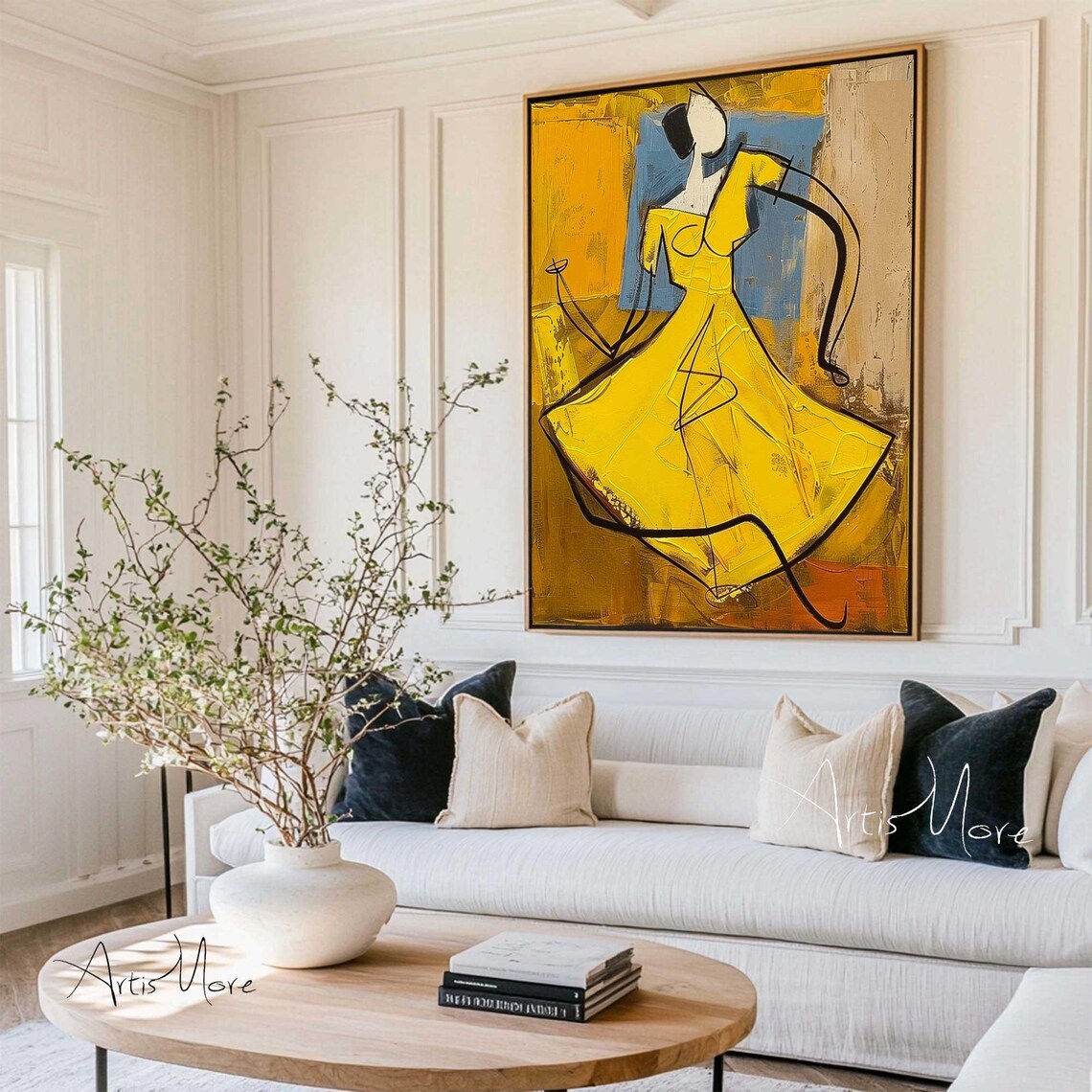 Woman Figure Abstract Portrait Art Print, Fashion Decor - Image 2