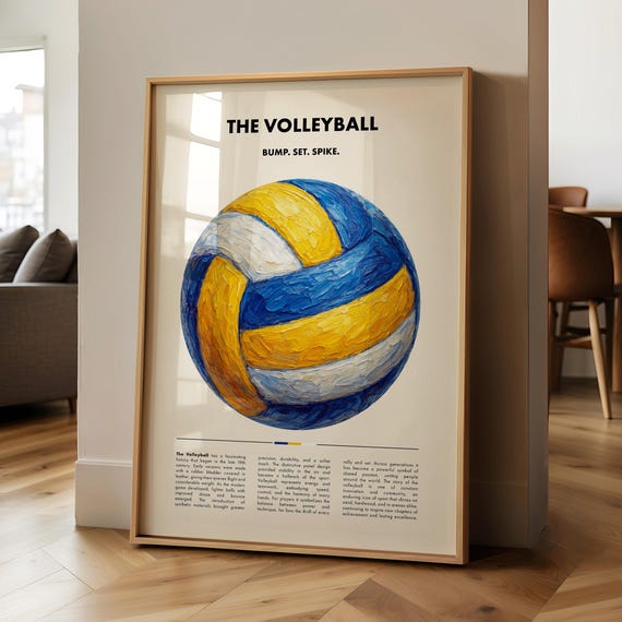 Volleyball Printed Poster Vintage Style Art Print Sports Wall Decor History Fan Gift Wallpaper
