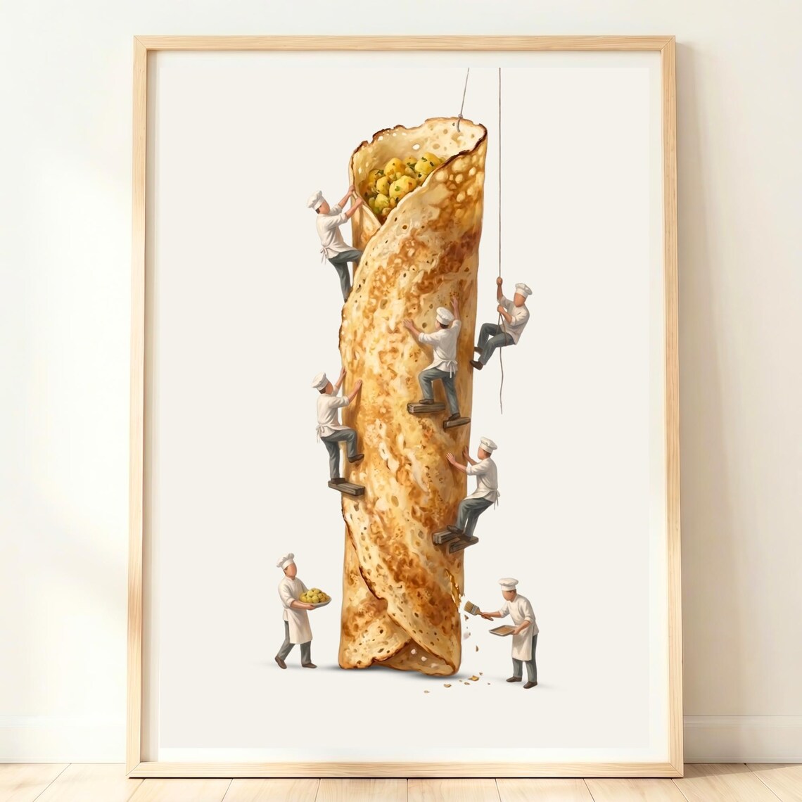 Dosa Wall Art, South Indian Food Poster