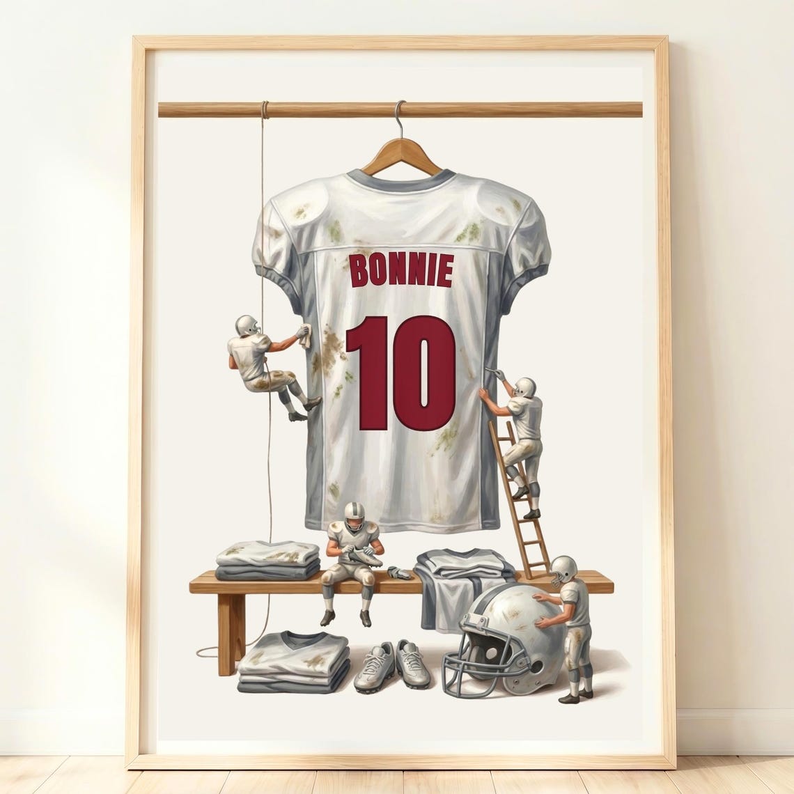 Bonnie Number 10 American Football Jersey Tiny Players Poster