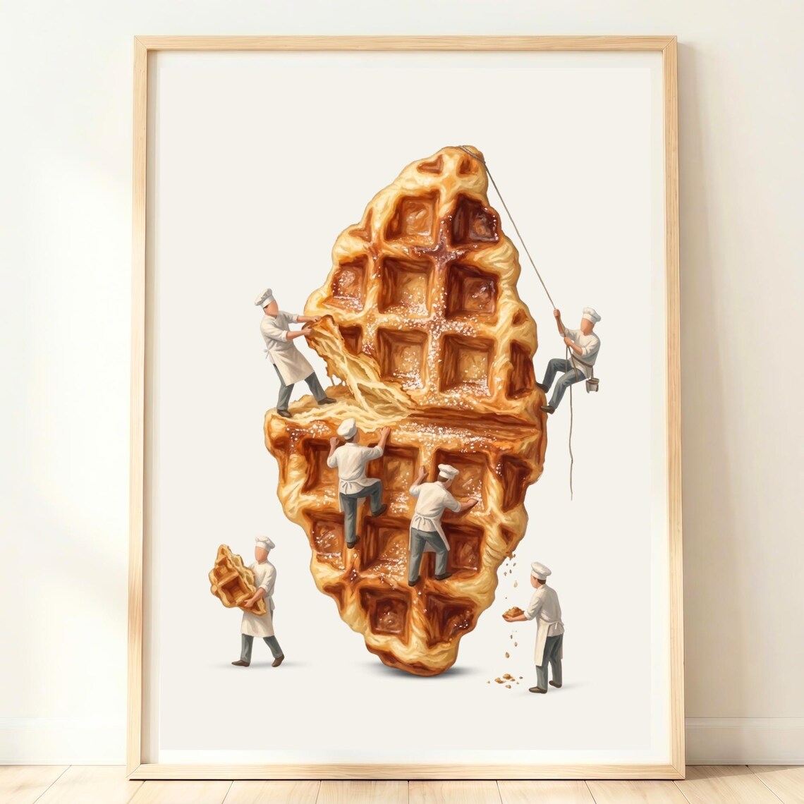 Croffle Korean Food Print, Seoul Street Poster