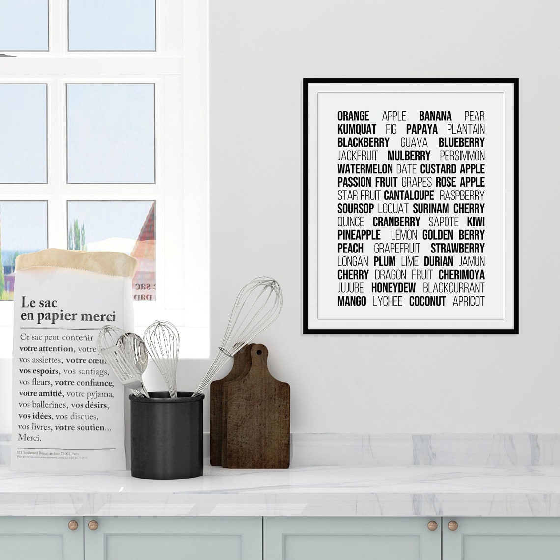 Fruit Art, Kitchen Wall Art Poster - Image 2
