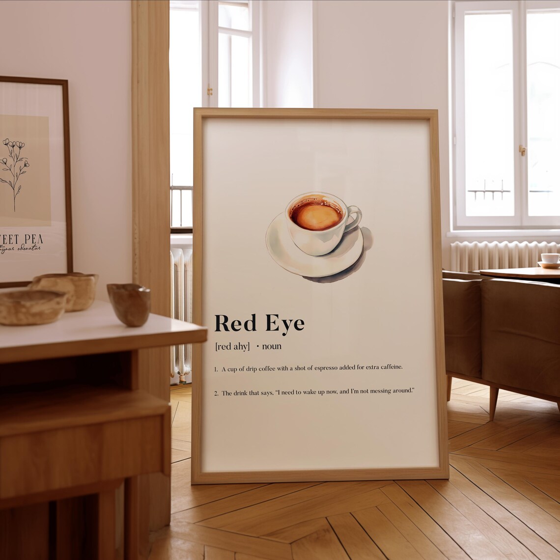 Red Eye Definition Poster Print, Gift for Baristas