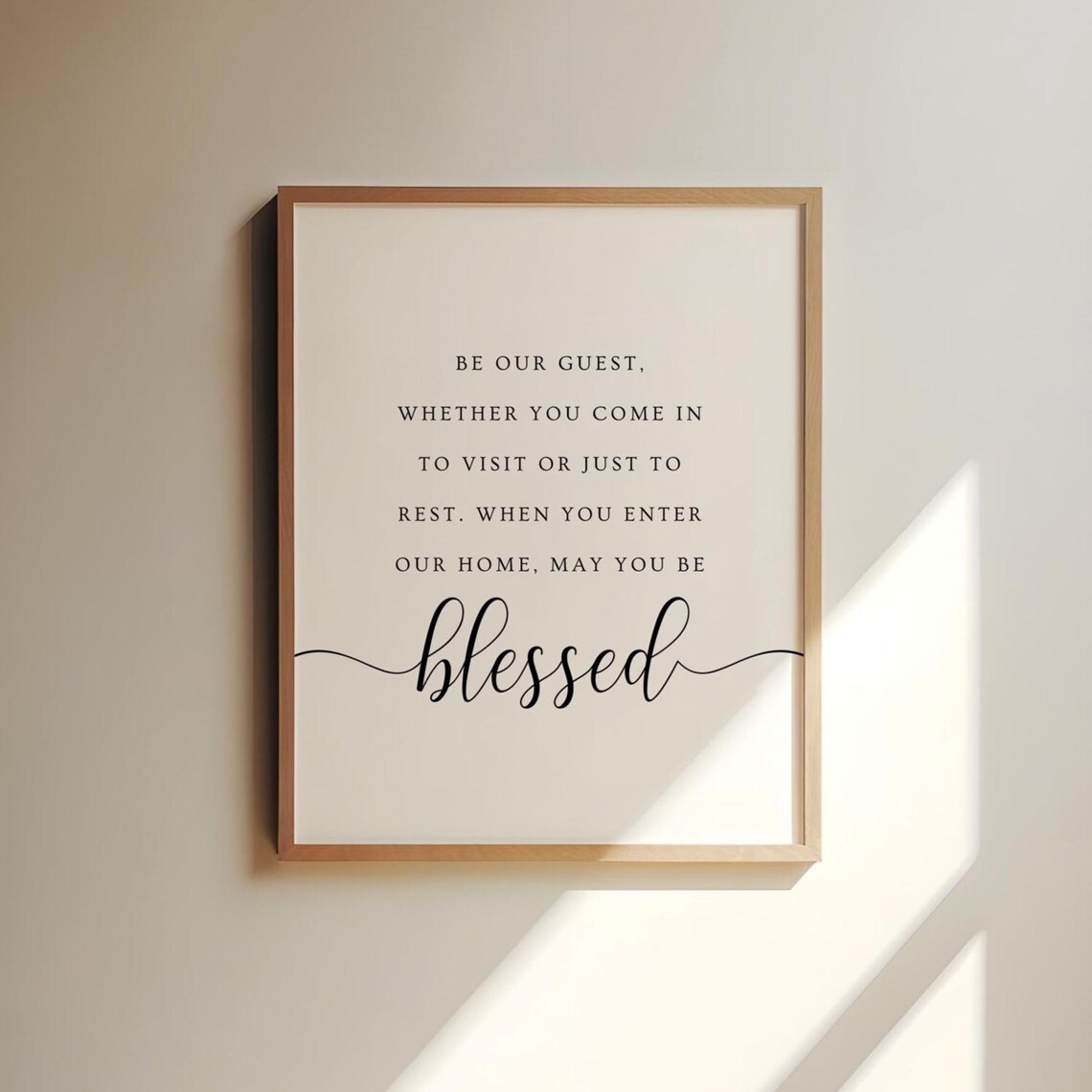 Be Our Guest, Blessed Entryway Quote Wall Art