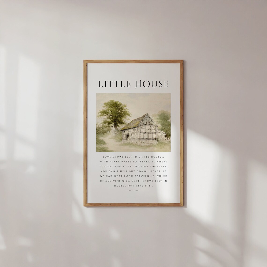 Love Grows Best In Little Houses, Vintage Quote - Image 3