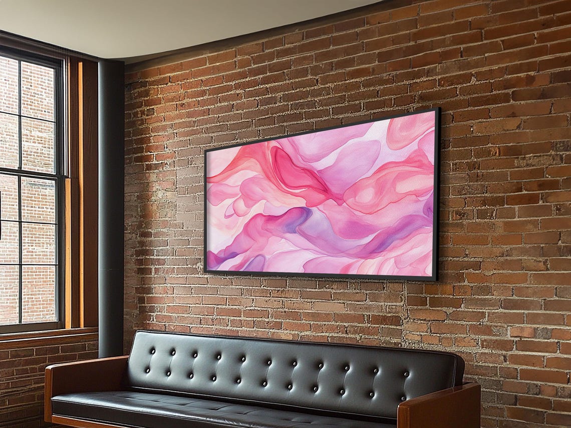 Pink Silk Flowing Abstract Waves Modern Minimalist Swirl Poster - Image 6