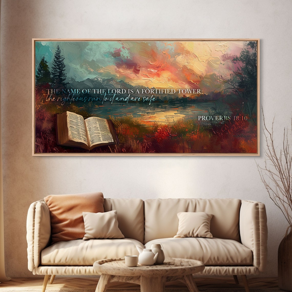 Proverbs 1810 Scripture Wall Art Bible Verse Print Christian Wall Art Christian Decor Bible Quote Art Scripture Prints - Image 3