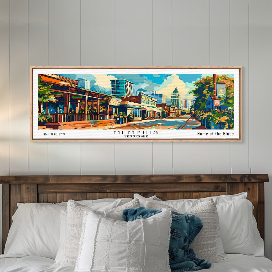 Memphis Tennessee Retro Travel Poster, Mid-Century