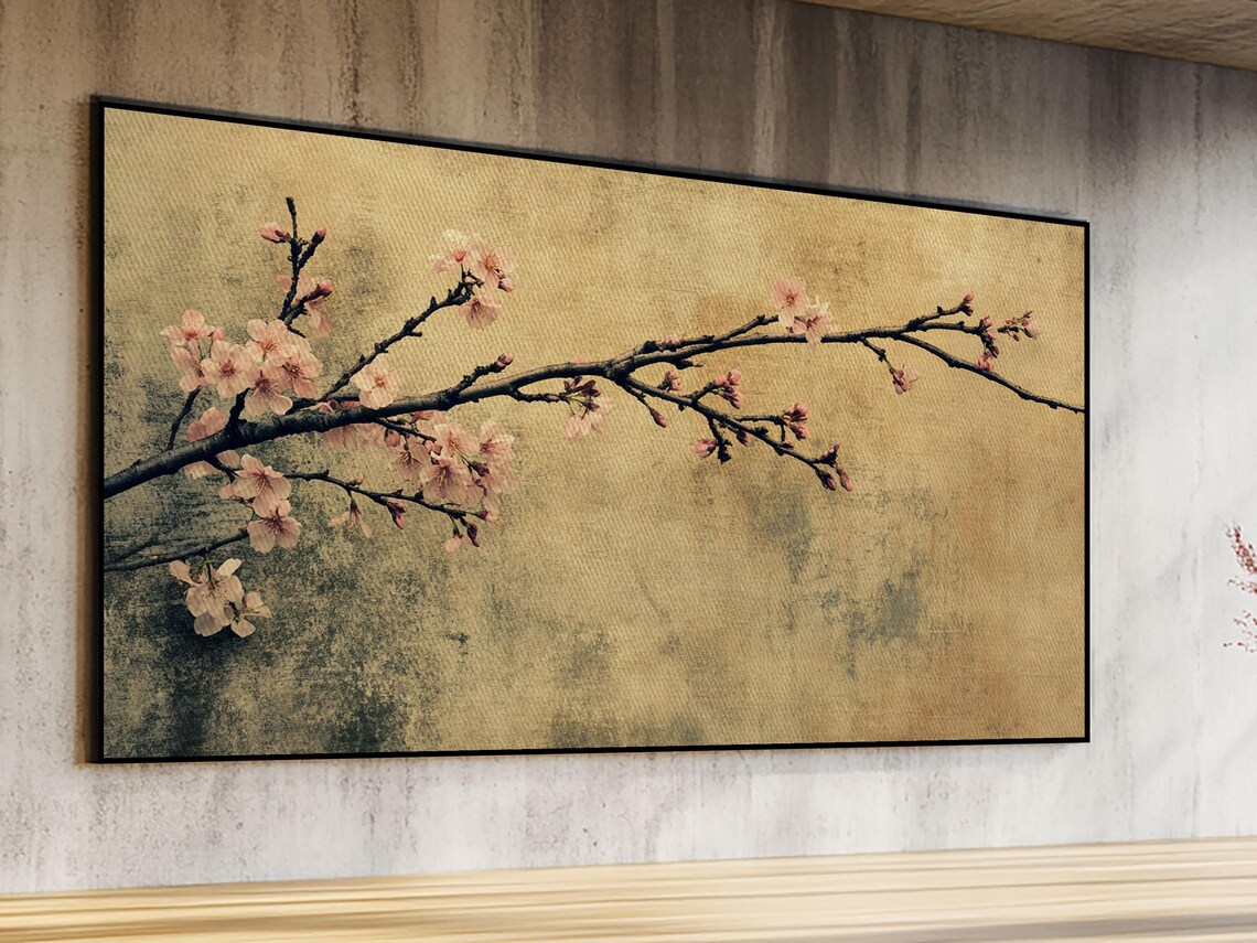 Vintage Cherry Blossom Art Print, Rustic Botanical Decor - Image 5