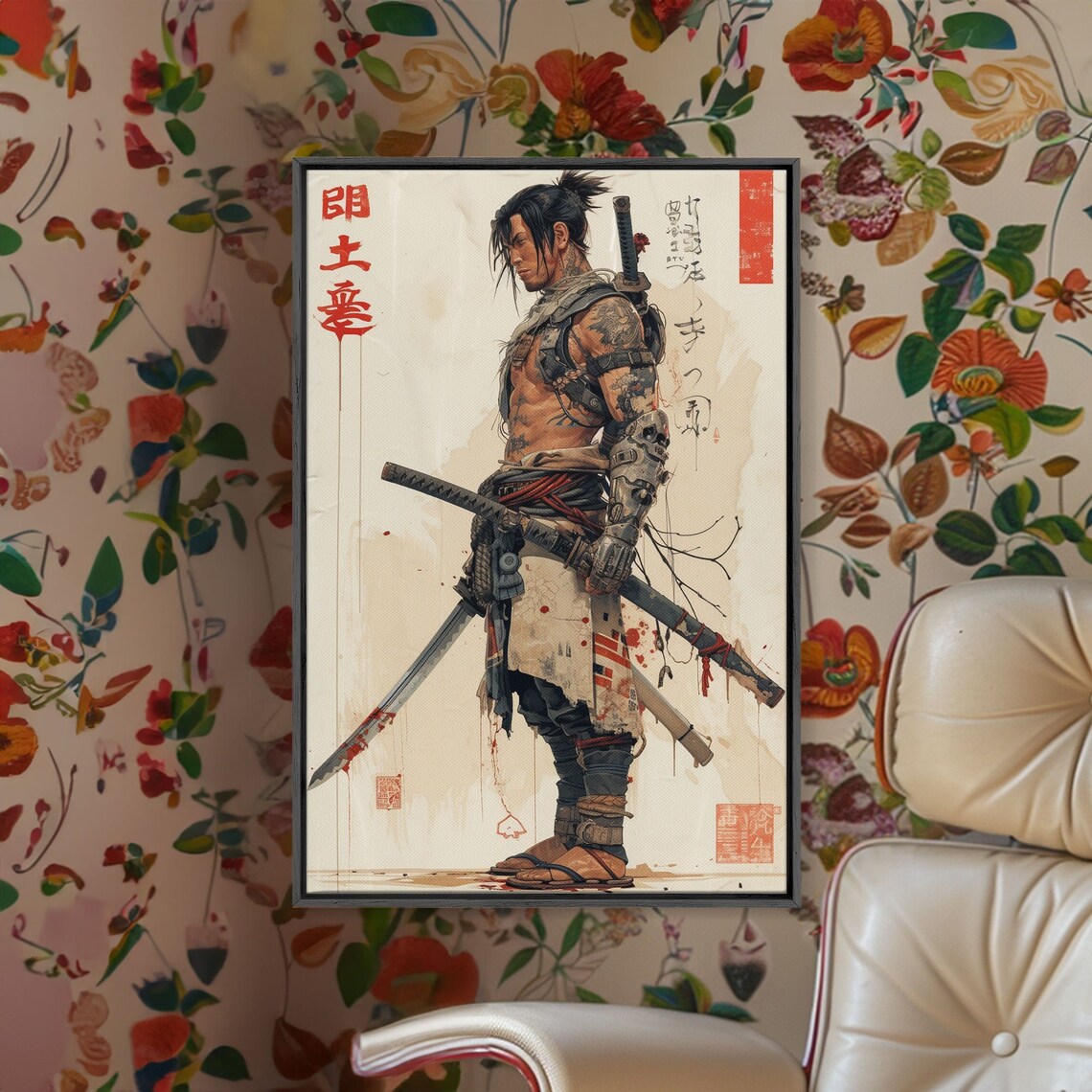Modern Samurai Warrior Japanese-Inspired Art Print - Image 2