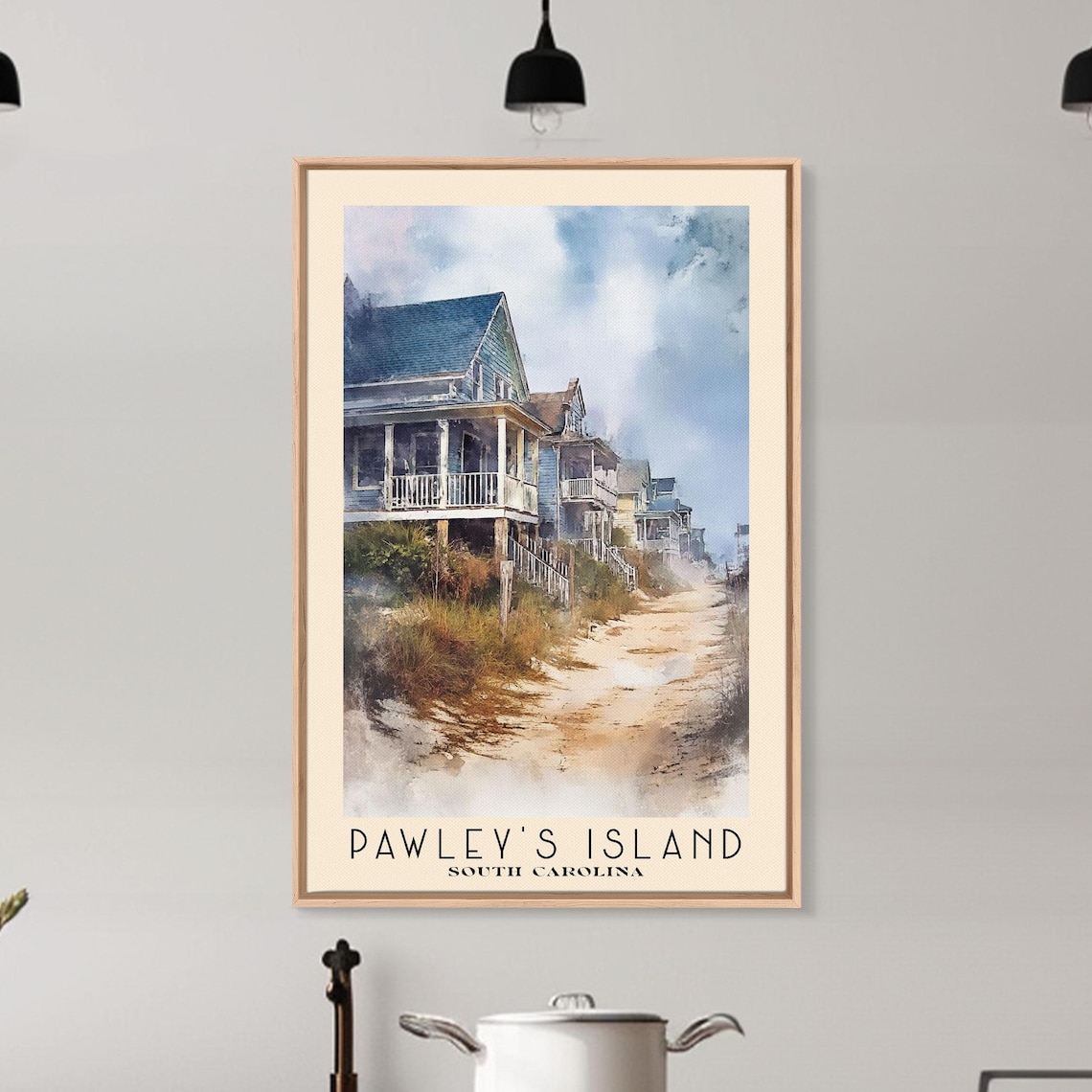 Pawleys Island South Carolina Watercolor Art Print - Image 6